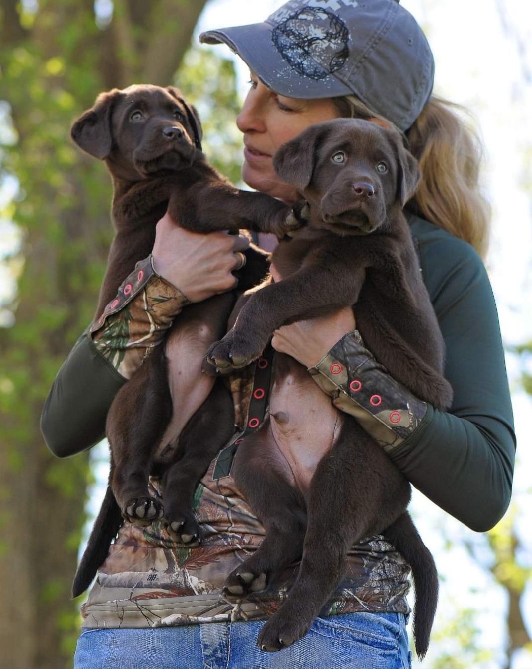 Tina with Puppies